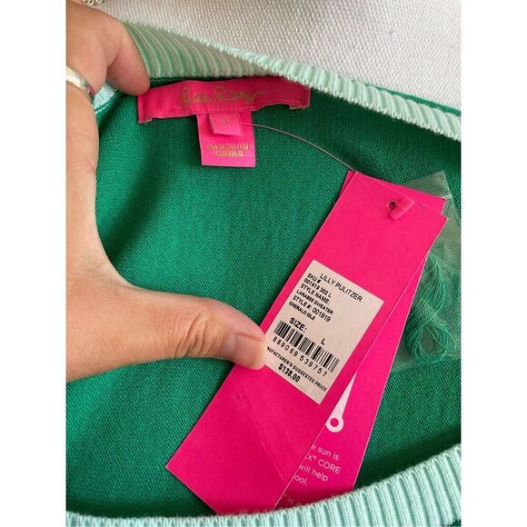 Lilly Pulitzer Emerald Green Crew Neck Sweater - Picture 6 of 7